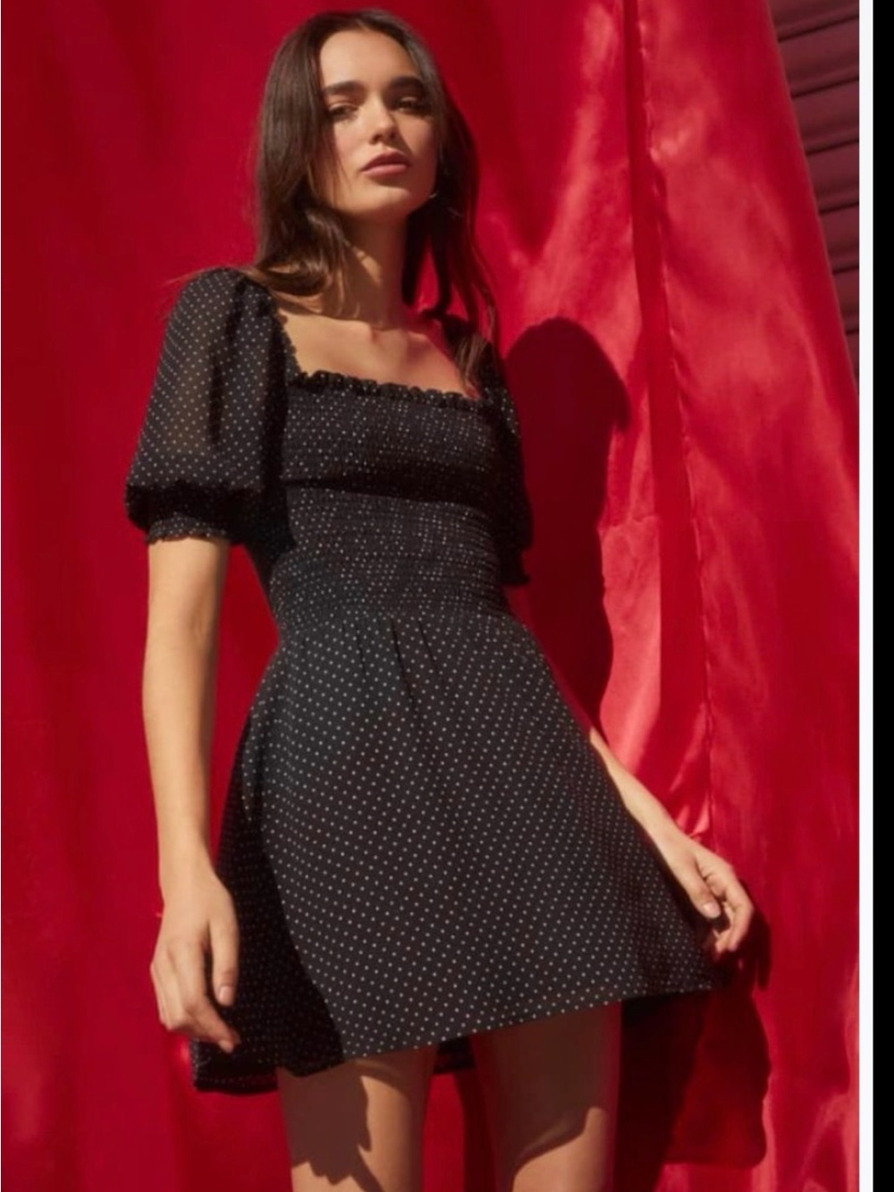 Reformation Elle Mini Smocked Dress Women Size 4
